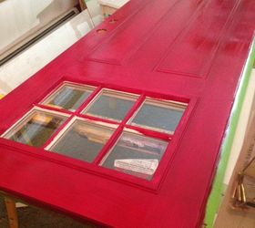 new red front door at the flip house, curb appeal, diy, doors, painting