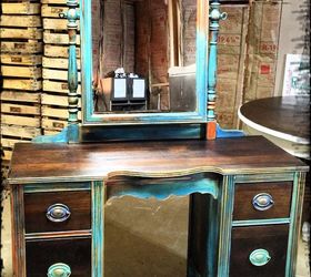 antique vanity refinishing a 35 garage sale find, chalk paint, painted furniture