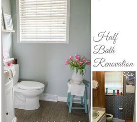 from dreary to dreamy our half bath overhaul, bathroom ideas, home improvement