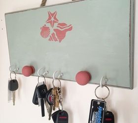 key holder with coastal flair, chalk paint, crafts, organizing, wall decor