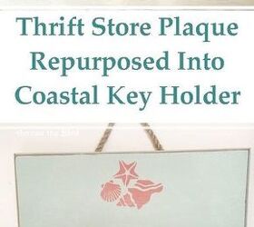 key holder with coastal flair, chalk paint, crafts, organizing, wall decor