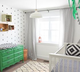 diy nursery creating a black and white scandi style decal wal, bedroom ideas, diy, painting, wall decor