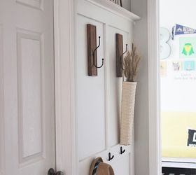 diy board and batten coat rack wall, foyer, organizing, wall decor