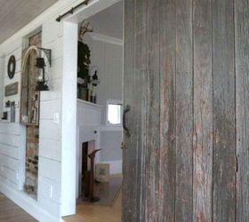 sliding barn door from a forsaken farm stead, dining room ideas, doors, home improvement, repurposing upcycling