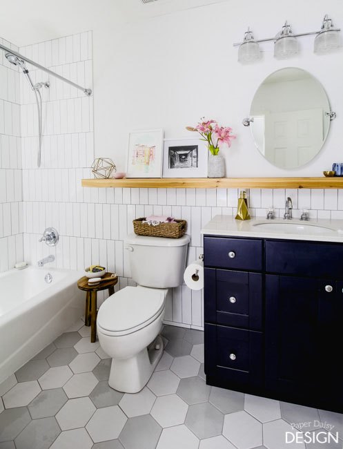 modern makeover transforms simple bathroom bathroom ideas home decor painted furniture tiling - Home Decor Tile modern makeover transforms simple bathroom bathroom ideas home decor painted furniture tiling - Home Decor Tile