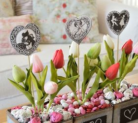 fun and easy valentine chocolate planters, container gardening, gardening, seasonal holiday decor, valentines day ideas