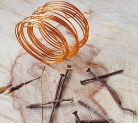 recycling rusty nails, crafts