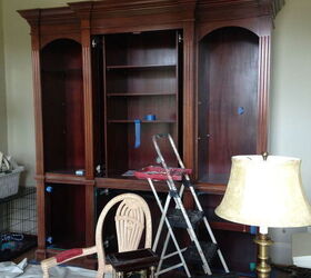 armoire gets a facelift for office of busy real estate broker, chalk paint, painted furniture