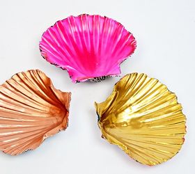 diy gorgeous scallop shell trinket dishes, crafts, repurposing upcycling