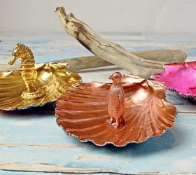 diy gorgeous scallop shell trinket dishes, crafts, repurposing upcycling