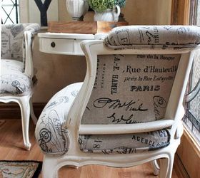 french provincial chair makeover, chalk paint, painted furniture, reupholster