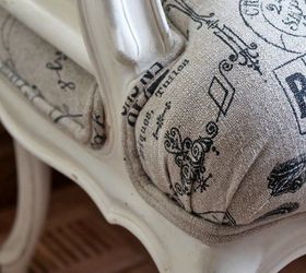 french provincial chair makeover, chalk paint, painted furniture, reupholster