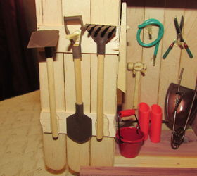 fairy garden tool and garden shed, crafts, gardening