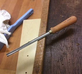 decorative coat rack from found objects, diy, foyer, organizing, repurposing upcycling, woodworking projects, Prepare board by removing rough edges