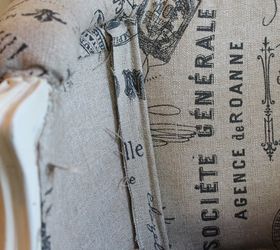 french provincial chair makeover, chalk paint, painted furniture, reupholster