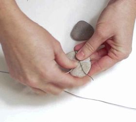 diy nautical decor heart rocks and sea glass mobile, crafts, landscape, seasonal holiday decor