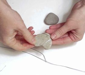 diy nautical decor heart rocks and sea glass mobile, crafts, landscape, seasonal holiday decor