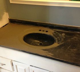 give your counter a completely new look for less than 50, bathroom ideas, concrete masonry, concrete countertops, countertops, painted furniture