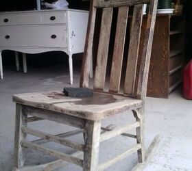 a story of two old rocking chairs, painted furniture