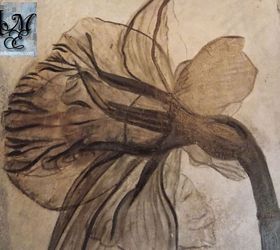 daffodil x ray stain art per request, shabby chic