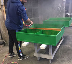 emerald green chest, painted furniture