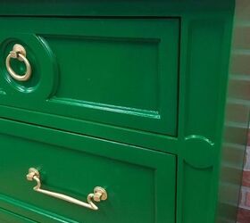 emerald green chest, painted furniture