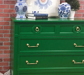 emerald green chest, painted furniture