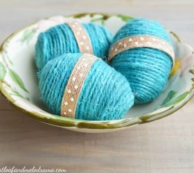 diy twine eggs, crafts, easter decorations, seasonal holiday decor