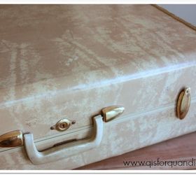 chalk painted vintage suitcases, chalk paint, repurposing upcycling