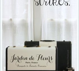 chalk painted vintage suitcases, chalk paint, repurposing upcycling