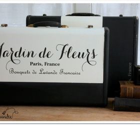 chalk painted vintage suitcases, chalk paint, repurposing upcycling