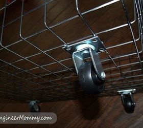 diy rollling organizer basket, crafts, home decor, organizing, storage ideas