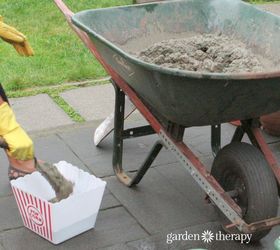 make your own concrete planters from recycling, concrete masonry, gardening, how to, repurposing upcycling