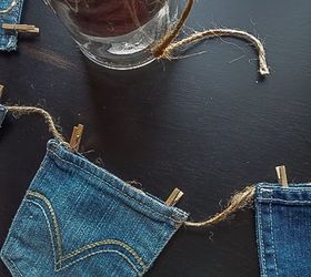 quick and easy bunting using denim, crafts, repurposing upcycling