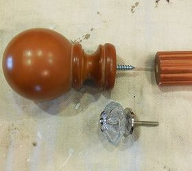 how to makeover your curtain rod with drawer pulls, repurposing upcycling, window treatments, windows