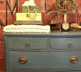 bruised and battered turned blue and beautiful dresser makeover, chalk paint, painted furniture