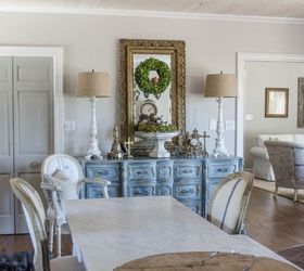 a blue french provincial dresser, chalk paint, painted furniture