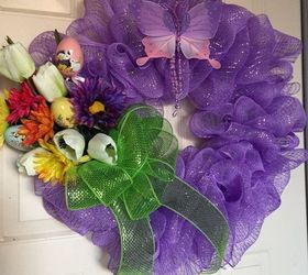 easter spring wreath, crafts, easter decorations, seasonal holiday decor, wreaths