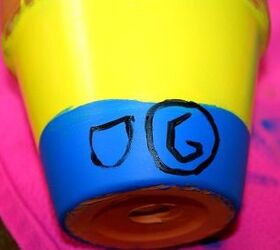 minion flower pot, container gardening, crafts, gardening