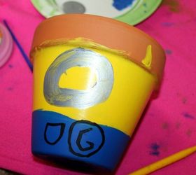 minion flower pot, container gardening, crafts, gardening