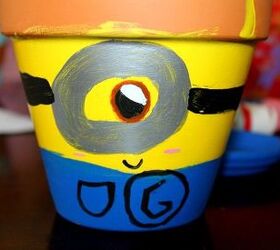 minion flower pot, container gardening, crafts, gardening