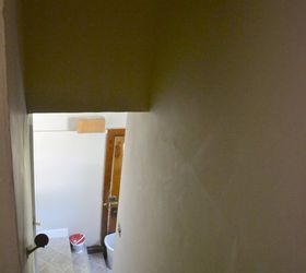 how i added faux board and batten to our stairwell, diy, flooring, foyer, home maintenance repairs, stairs