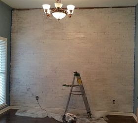 faux brick wall, diy, wall decor