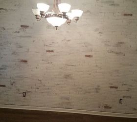 faux brick wall, diy, wall decor