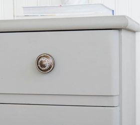 dumpy little desk goes gorgeous in grey, chalk paint, painted furniture