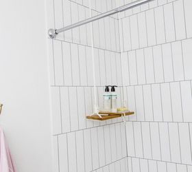 hang a swing shelf in the shower or anywhere, bathroom ideas, diy, shelving ideas, woodworking projects