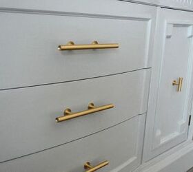 before after boring sideboard to super sophisticated sideboard, painted furniture