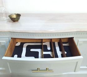 before after boring sideboard to super sophisticated sideboard, painted furniture