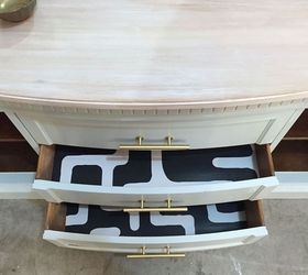 before after boring sideboard to super sophisticated sideboard, painted furniture