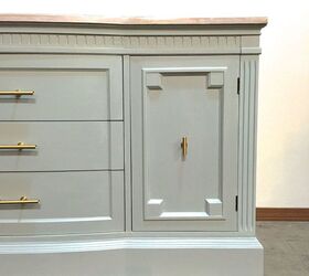 before after boring sideboard to super sophisticated sideboard, painted furniture